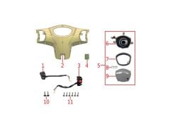 KM SAATİ ÇERÇEVESİ SİYAH ( RİSOTTO 50 )