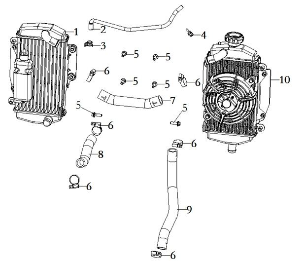 VOGE RALLY 300 RADYATÖR HORTUM 3