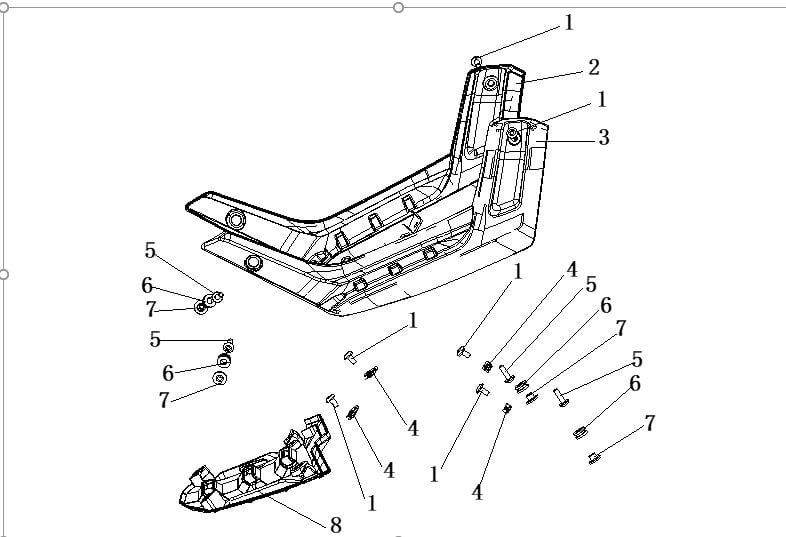 VOGE RALLY 300 ARKA YAN KAPAK SAĞ