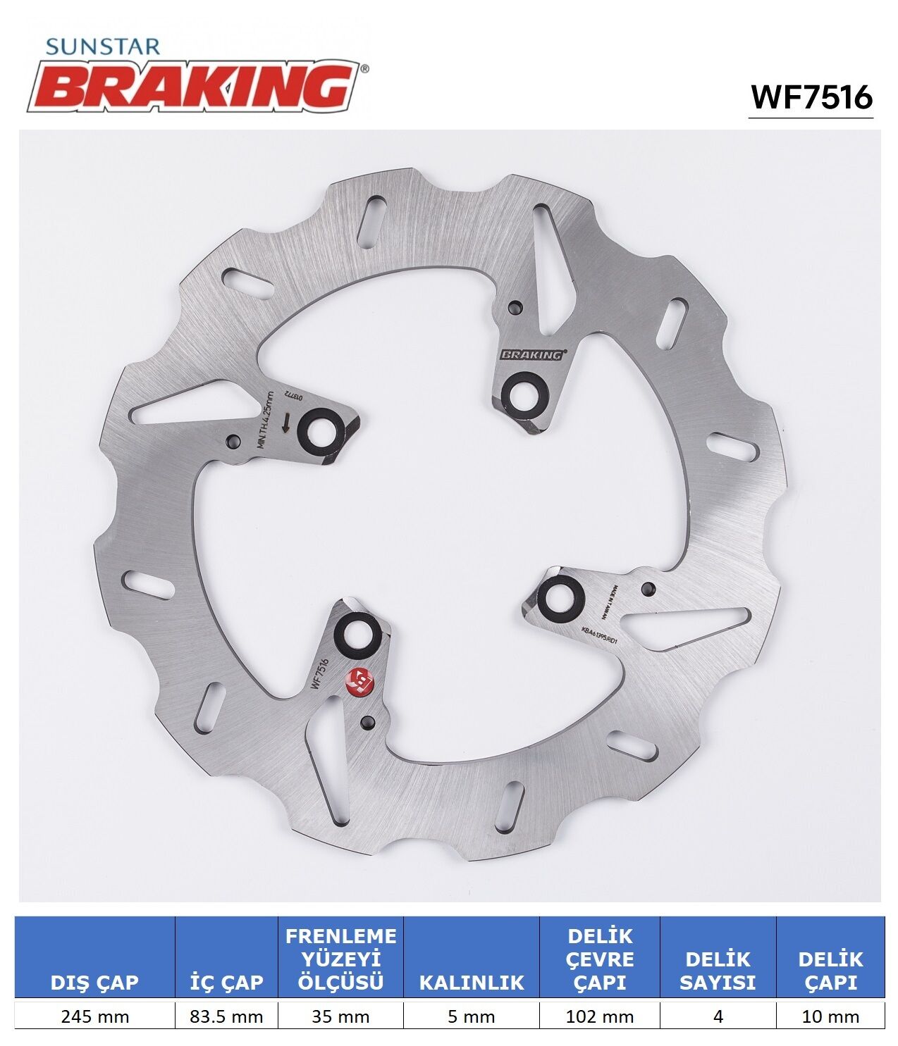 Ducati PANIGALE V4 R 998 DUCATI DALGALI ARKA FREN DİSKİ