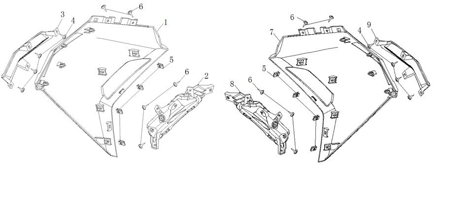 YUKİ DEFENDER 125 DIŞ DİZLİK SAĞ KOYU GRİ