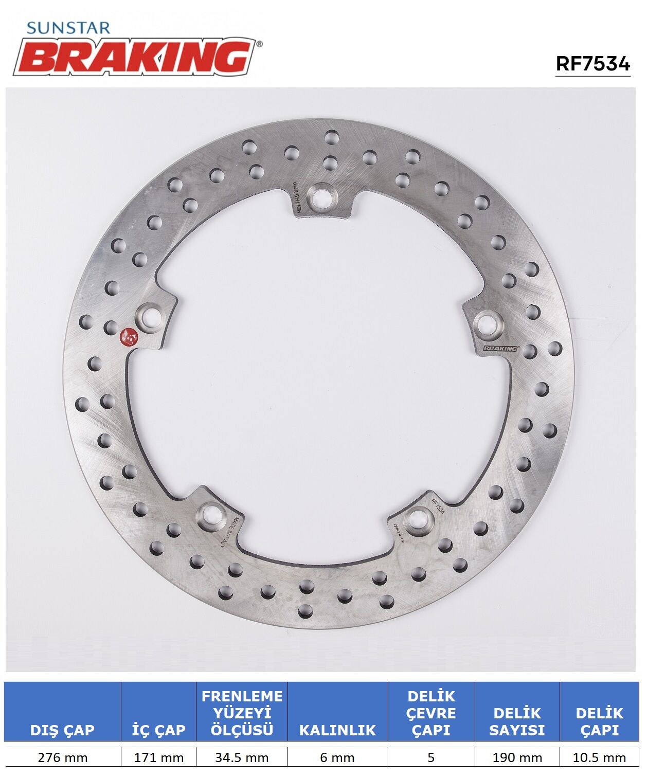 Honda VFR 1200 DCT HONDA VFR 1200 F / X CROSSTOURER YUVARLAK ARKA FREN DİSKİ