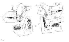 VOGE 525DSX SÜRÜCÜ BASAMAĞI SOL SET