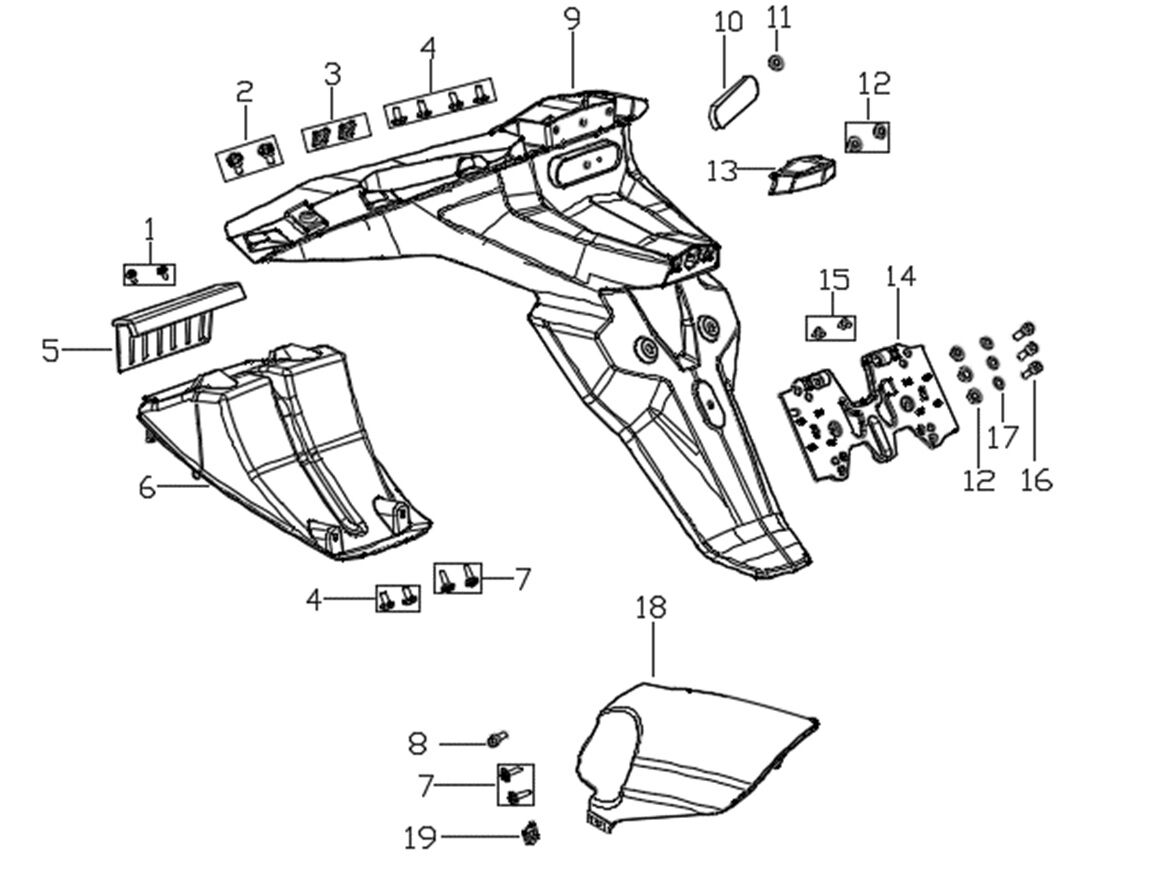 VOGE SR3 250 ARKA ÇAMURLUK ALT PLS