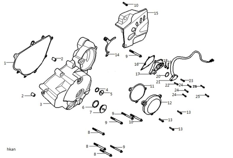 VOGE RALLY 300 STATÖR KAPAK CONTASI