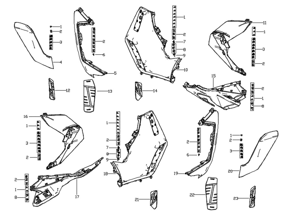 VOGE SR3 250 DIŞ DİZLİK SAĞ BEYAZ