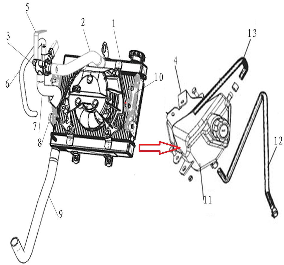 REGAL RAPTOR DY 250 Radyatör Su Deposu