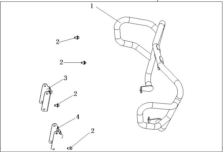 VOGE RALLY 300 ÖN KORUMA DEMİRİ BRAKETİ SOL