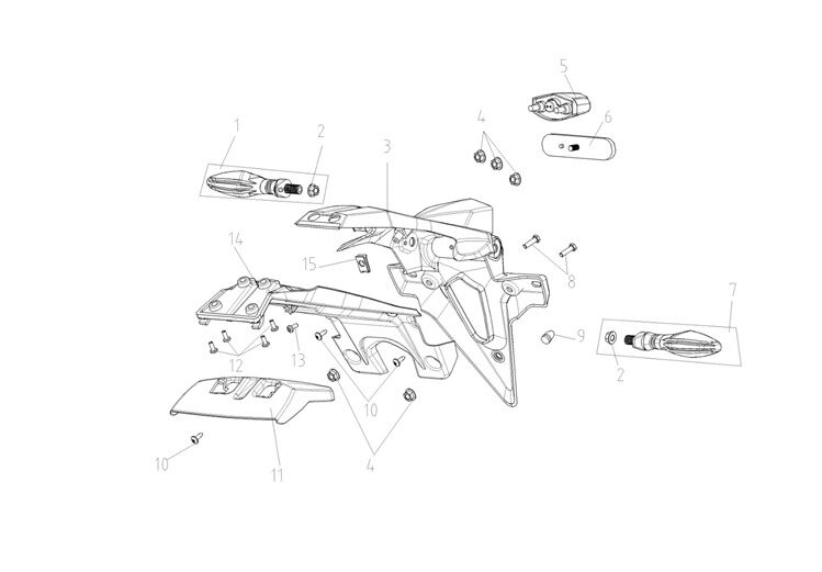 VOGE 525R ARKA ÇAMURLUK İÇ PLS