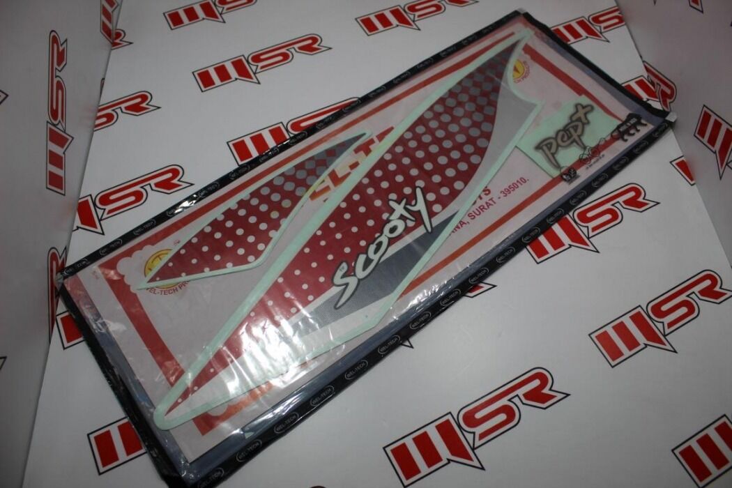 TVS SCOOTY PEP 90 CC STICKER KIRMIZI