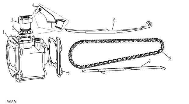 YUKİ HAMMER 125 SİLİNDİR ALT CONTASI