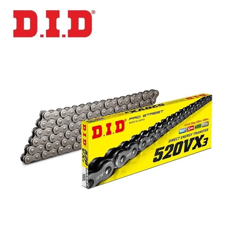DID 520VX3 ÇELİK X-RİNG ZİNCİR-120 BAKLA DID-520VX3 (Çelik)-120 BAJAJ DOMİNAR 250