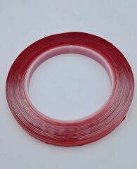 LAMBRETTA V 200 ÇİFT TARAFLI BANT 10MM * 5MT KIRMIZI ŞEFFAF (1 PAKET = 5 ADET)