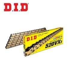 DID 520VX3 GOLD X-RİNG ZİNCİR-120 BAKLA DID-520VX3 (Gold)-120 BAJAJ DOMİNAR 250