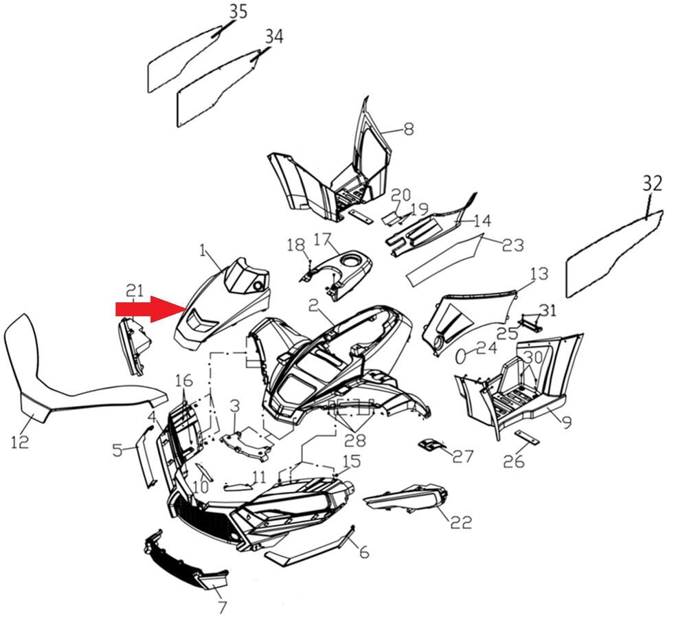REGAL RAPTOR Promax 500 Ön Çamurluk Üst Kapak