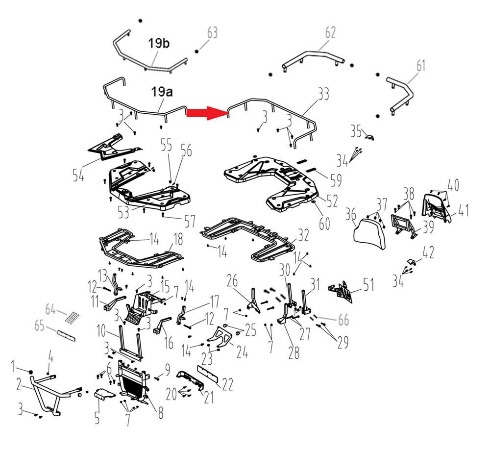 REGAL RAPTOR F320 Ön Çamurluk  Üst Koruma Demiri