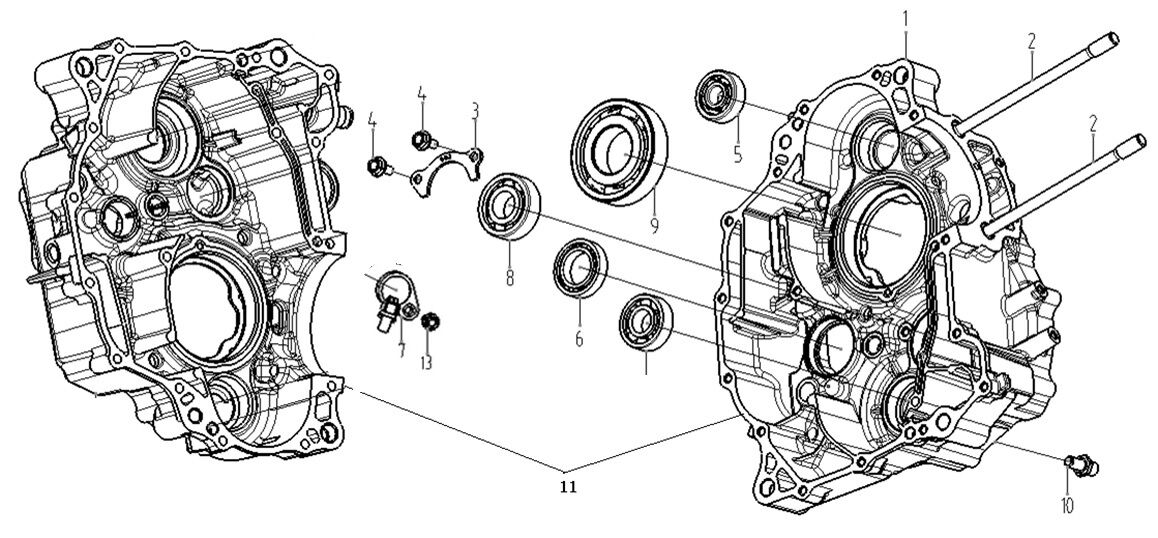 VOGE RALLY 250 MOTOR BLOĞU SAĞ SOL