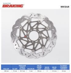 Ducati MULTISTRADA V4 PIKES PEAK 1160 DUCATI MOSTER 1200 / MULTISTRADA 1200-1260 S / PIKESPEAK DALGALI ÖN PERFORMANS FREN DİSKİ (SAĞ)