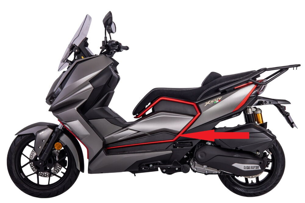 REGAL RAPTOR Xsuv 125 Sele Altı Kedor Kapağı Mat Kırmızı Sol Alt