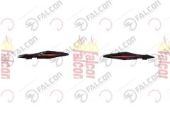 Falcon Mexico Arka Karenaj Sağ Sol Kırmızı Takım