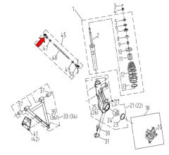 REGAL RAPTOR F320 Ön Rot Kol Ucu Dana Göz Sağ