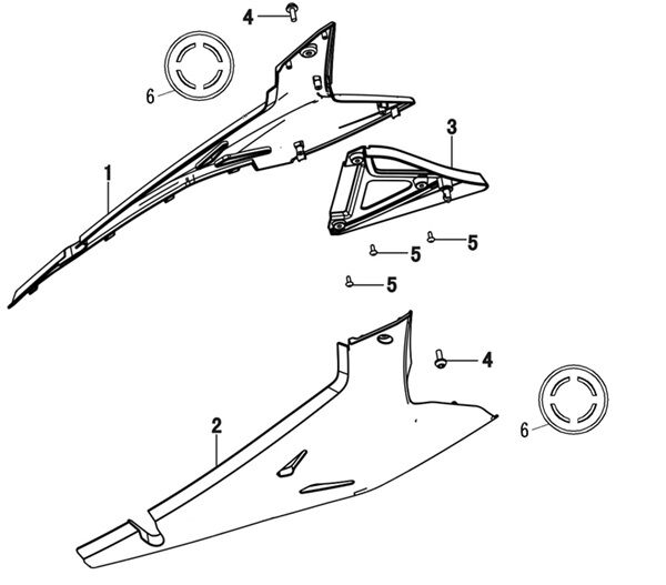 VOGE RALLY 300 YAN KAPAK SOL MAVİ