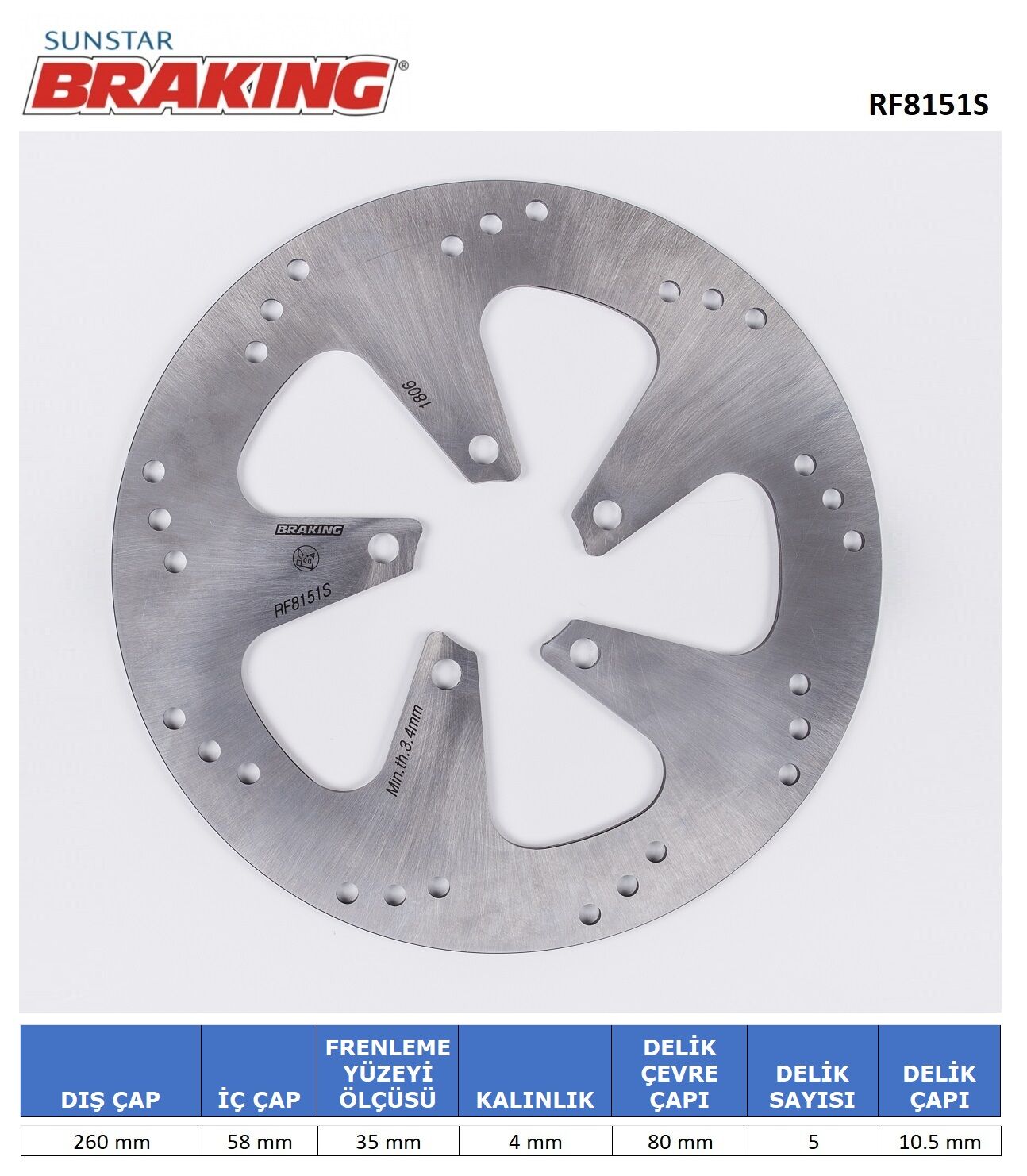 KYMCO X-TOWN ABS 250 YUVARLAK ÖN FREN DİSKİ