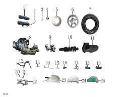 YUKİ HAMMER 125 ORTA SEHPA MİLİ