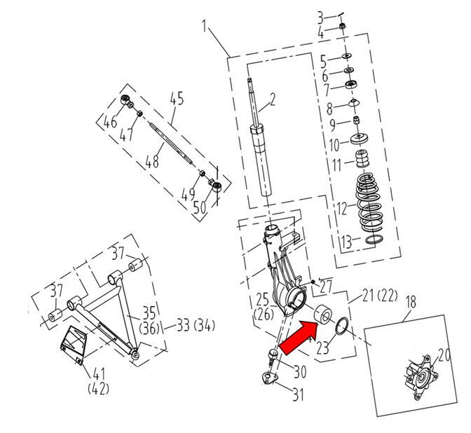 REGAL RAPTOR F320 Ön Teker Taşıyıcı Takozu