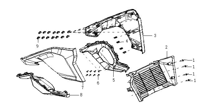 VOGE 525DSX MOTOR ALT KORUMA ORTA PLS SOL