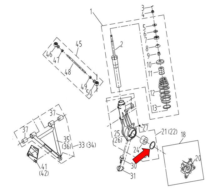 REGAL RAPTOR F320 Ön Teker Taşıyıcı Keçesi