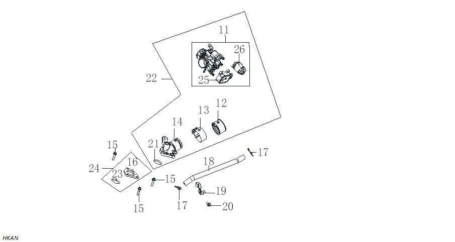 VOGE SR3 250 ENJEKSİYON KARBÜRATÖR MANİFOLDU