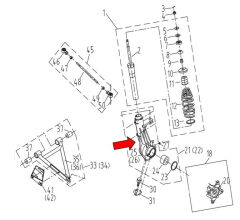 REGAL RAPTOR F320 Ön Teker Taşıyıcı Sağ
