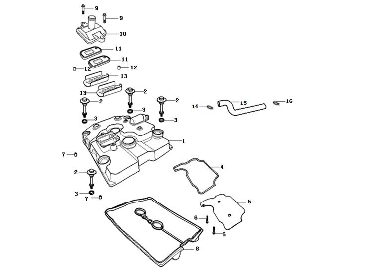 VOGE 525R KÜLBÜTOR KAPAK APARATI