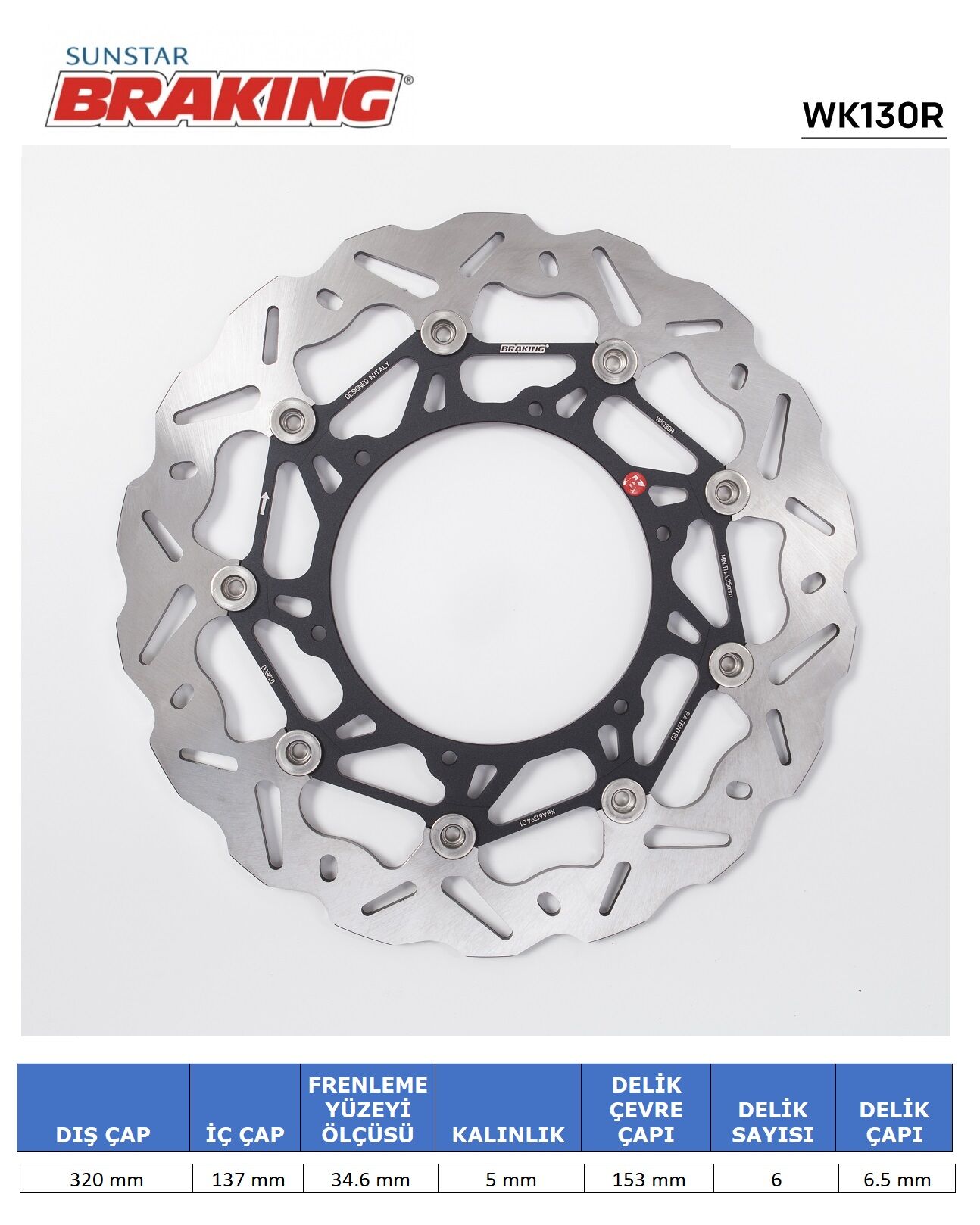 KTM ADVENTURE R 790 KTM ADVENTURE 790-890-1050-1190-1290 DALGALI ÖN PERFORMANS FREN DİSKİ (SAĞ)