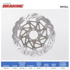 Ducati MULTISTRADA ENDURO 1260 DUCATI MOSTER 1200 / MULTISTRADA 1200-1260 S / PIKESPEAK DALGALI ÖN PERFORMANS FREN DİSKİ (SOL)