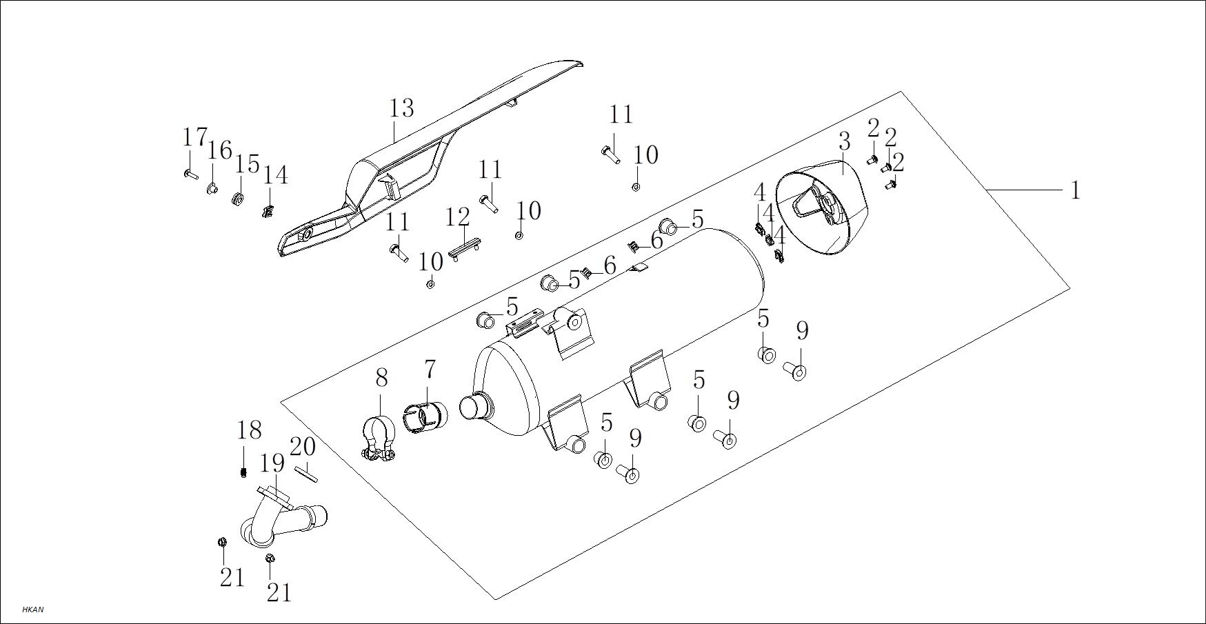VOGE SR3 250 EGZOZ BOĞAZ BRAKETİ