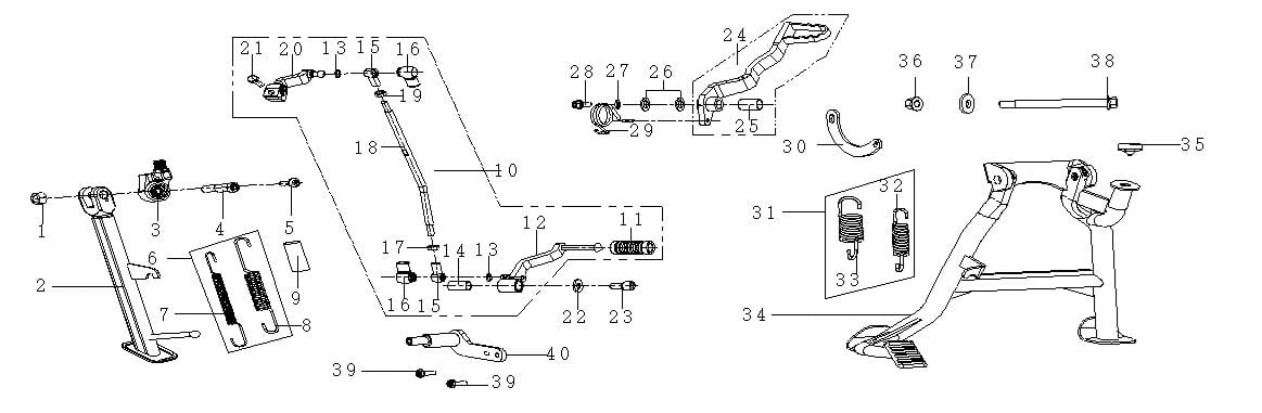 VOGE 525DSX ARKA FREN PEDAL