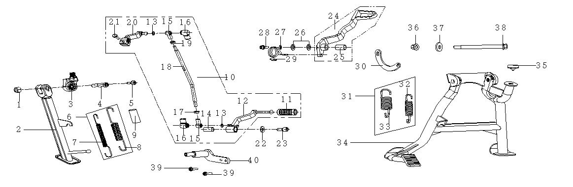 VOGE 525DSX ORTA SEHPA YAY BRAKETİ