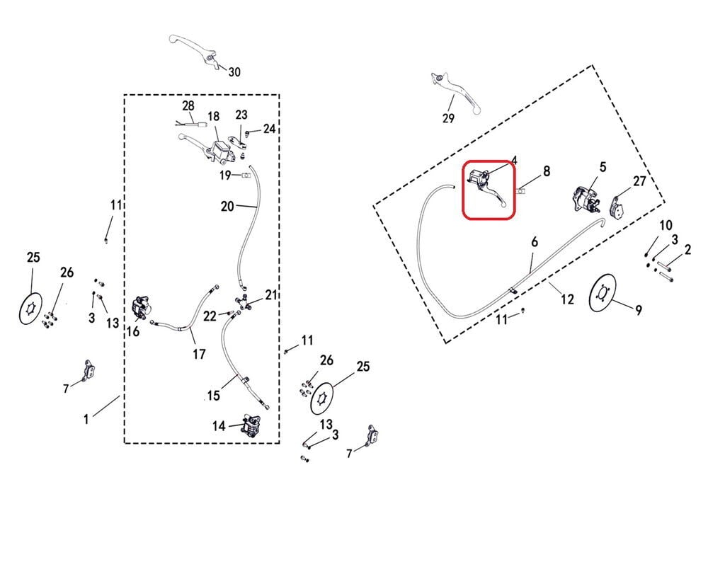 REGAL RAPTOR M210 Arka Fren Üst Merkez