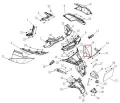 REGAL RAPTOR Xsuv 125 Arka Sinyal Tutucu Sağ