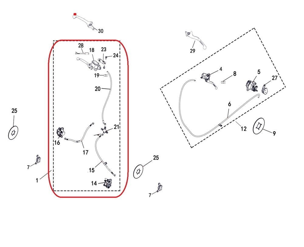 REGAL RAPTOR M210 Ön Fren Merkezi Komple