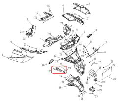 REGAL RAPTOR Xsuv 125 Arka Sinyal Tutucu Sol