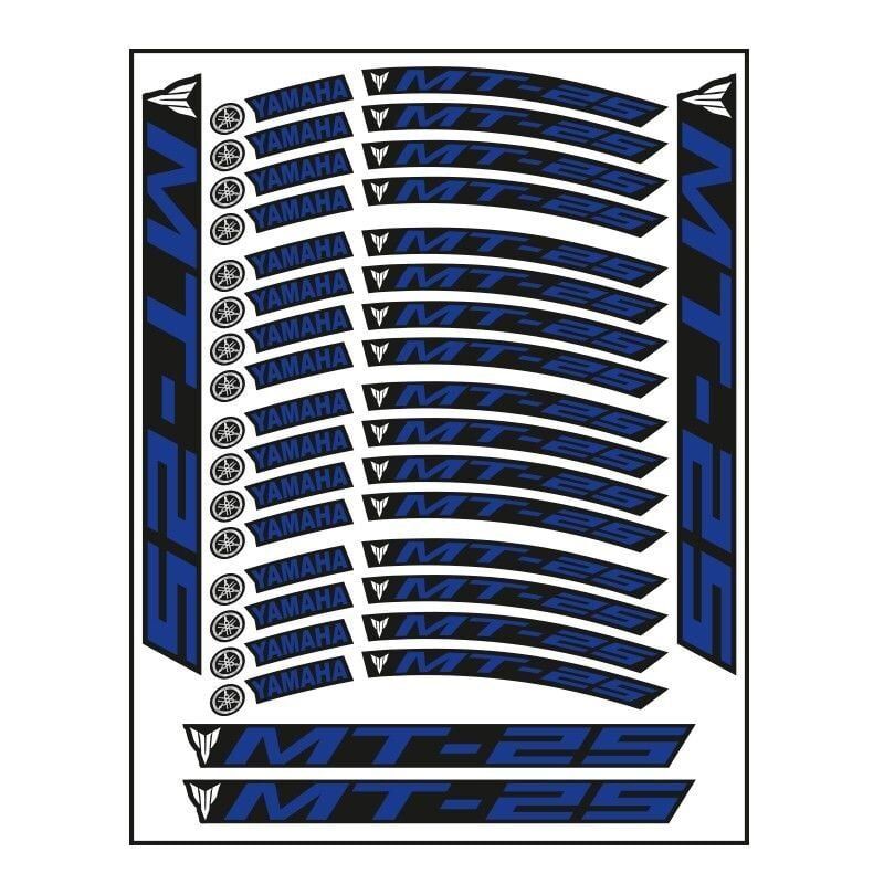 MAVİ BASKI YAMAHA MT-25 UYUMLU 1 SET JANT ŞERİDİ