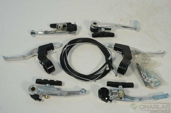 FREN TAKIMI (V BREAK) ALÜMİNYUM + YARI ALÜMİNYUM SİYAH 3 P MTB