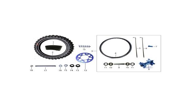 YUKİ DIRTY PAWS 250 2T ARKA TEKER MİLİ