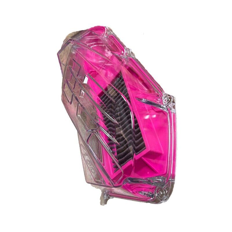 HONDA PCX 125 2021 - 2025 UYUMLU ŞEFFAF HAVA FİLTRE KAPAĞI + YIKANABİLİR PERFORMANS HAVA FİLTRESİ SET PEMBE