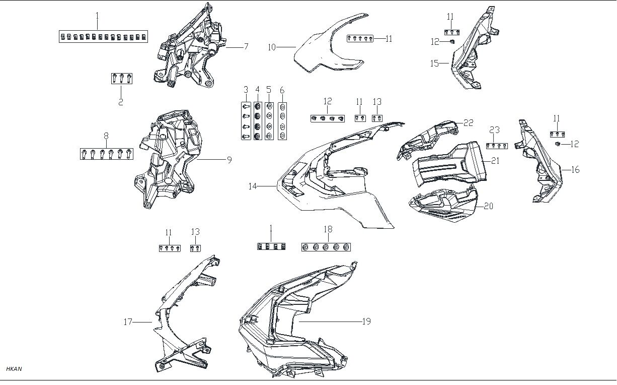 VOGE SR3 250 ÖN PANEL SOL İÇ PLS