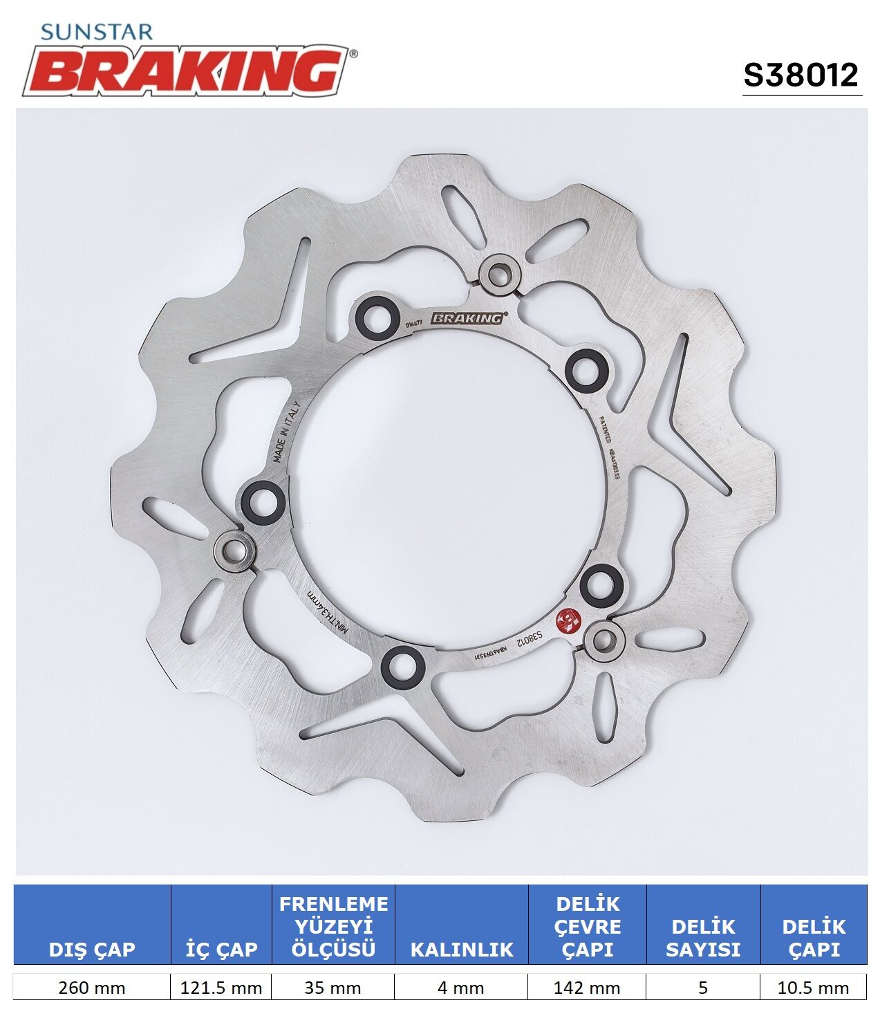 Suzuki BURGMAN AN 400 SUZUKI AN 400-650 DALGALI ÖN FREN DİSKİ