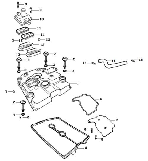 VOGE 525DSX KÜLBÜTÖR KAPAK CONTASI 2
